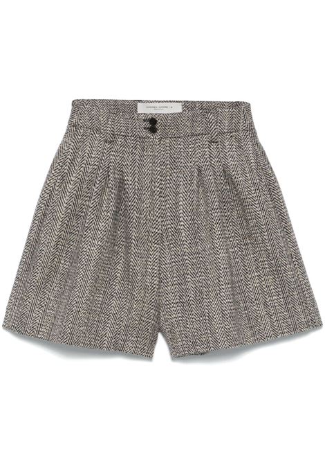 Grey pleat-detail shorts Golden Goose - women GOLDEN GOOSE | Shorts | GWP02002P00161782696